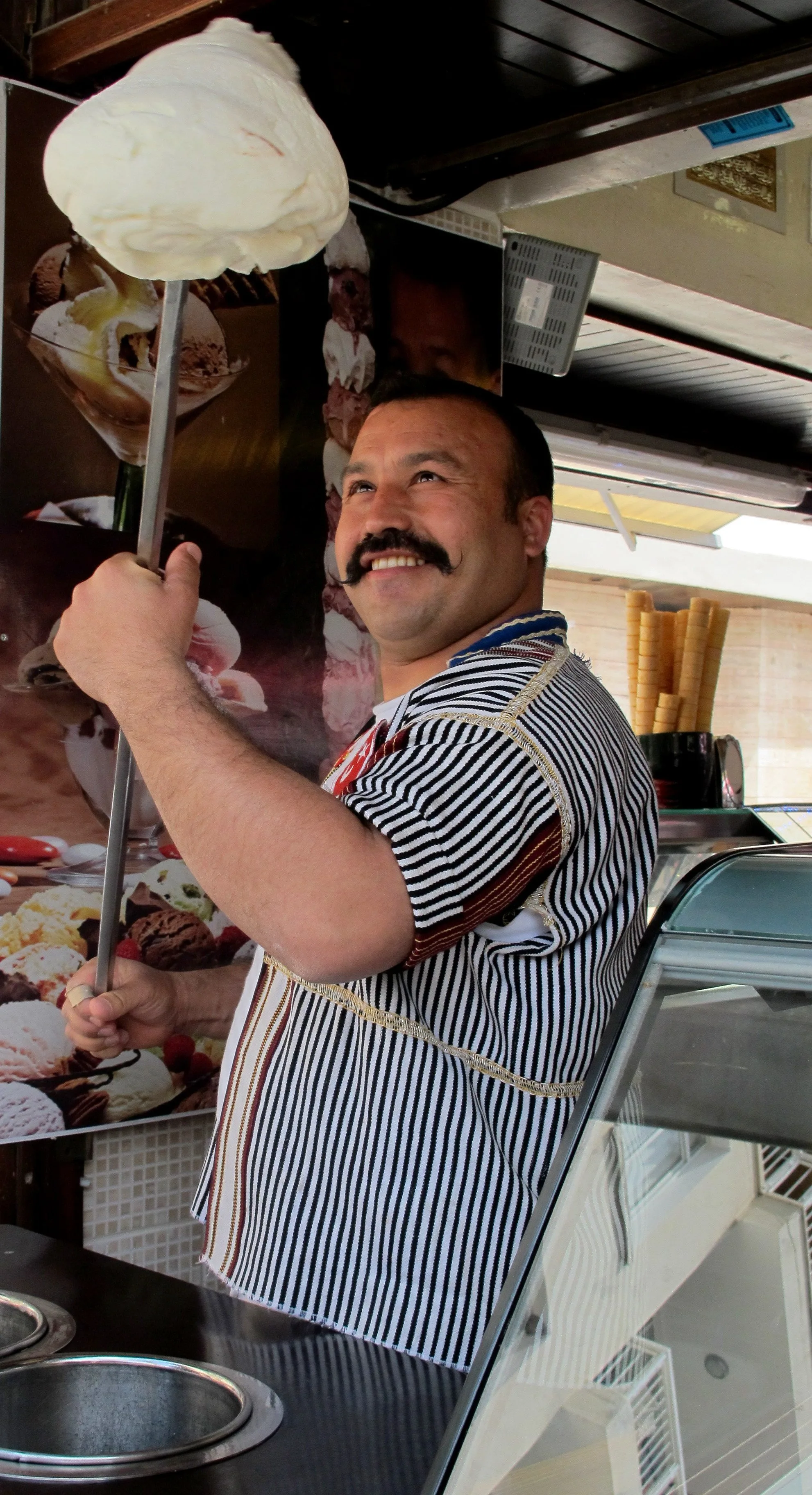 Turkish ice cream, Kusadasi, Turkey