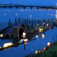 lanterns, water, Japan, Ishinomaki, ceremony, earthquake, tsunami, Kawabiraki Festival, 2011, 3.11, March 11, river