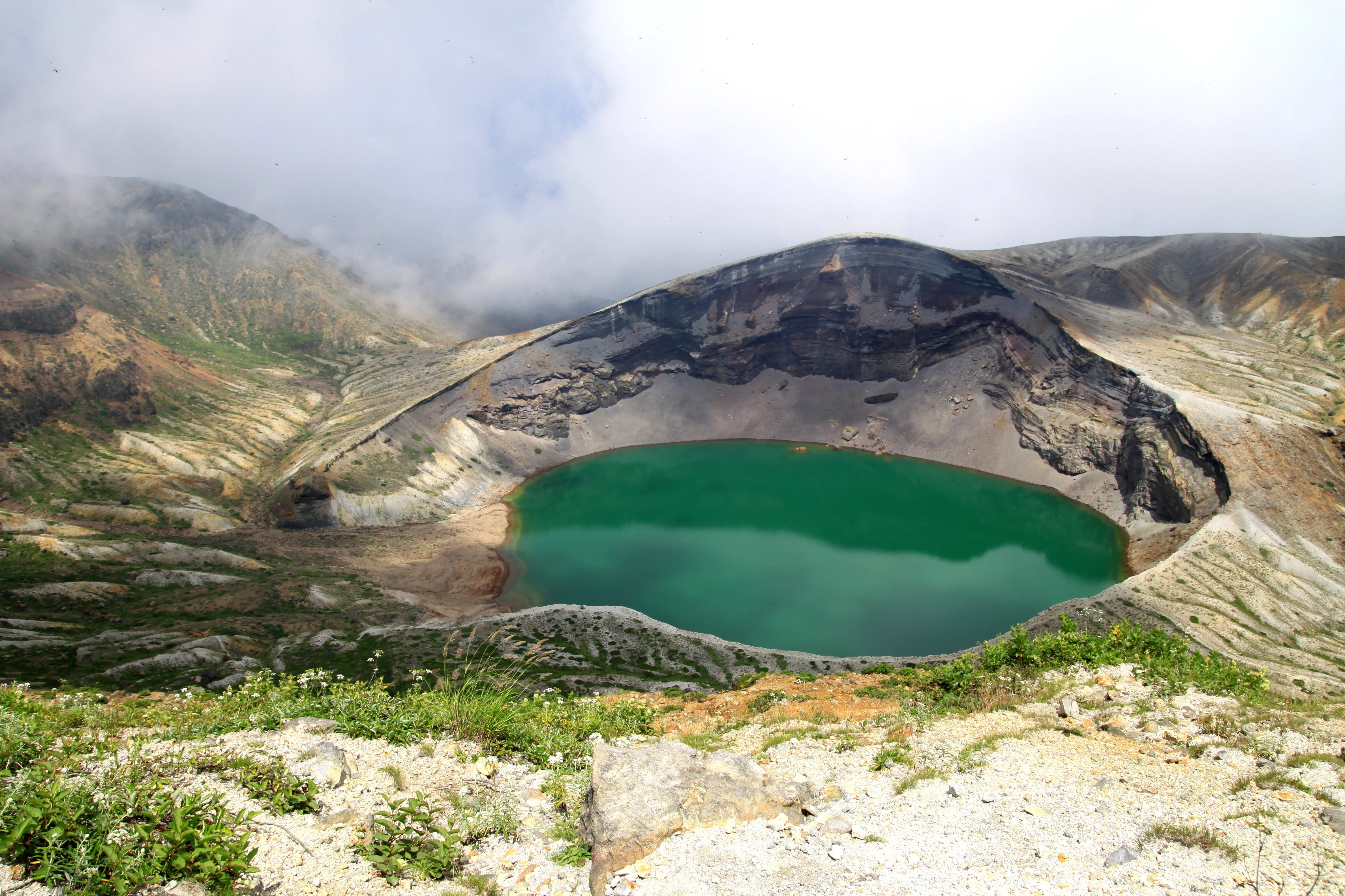 Okama Crater Lake, Yamagata, Japan