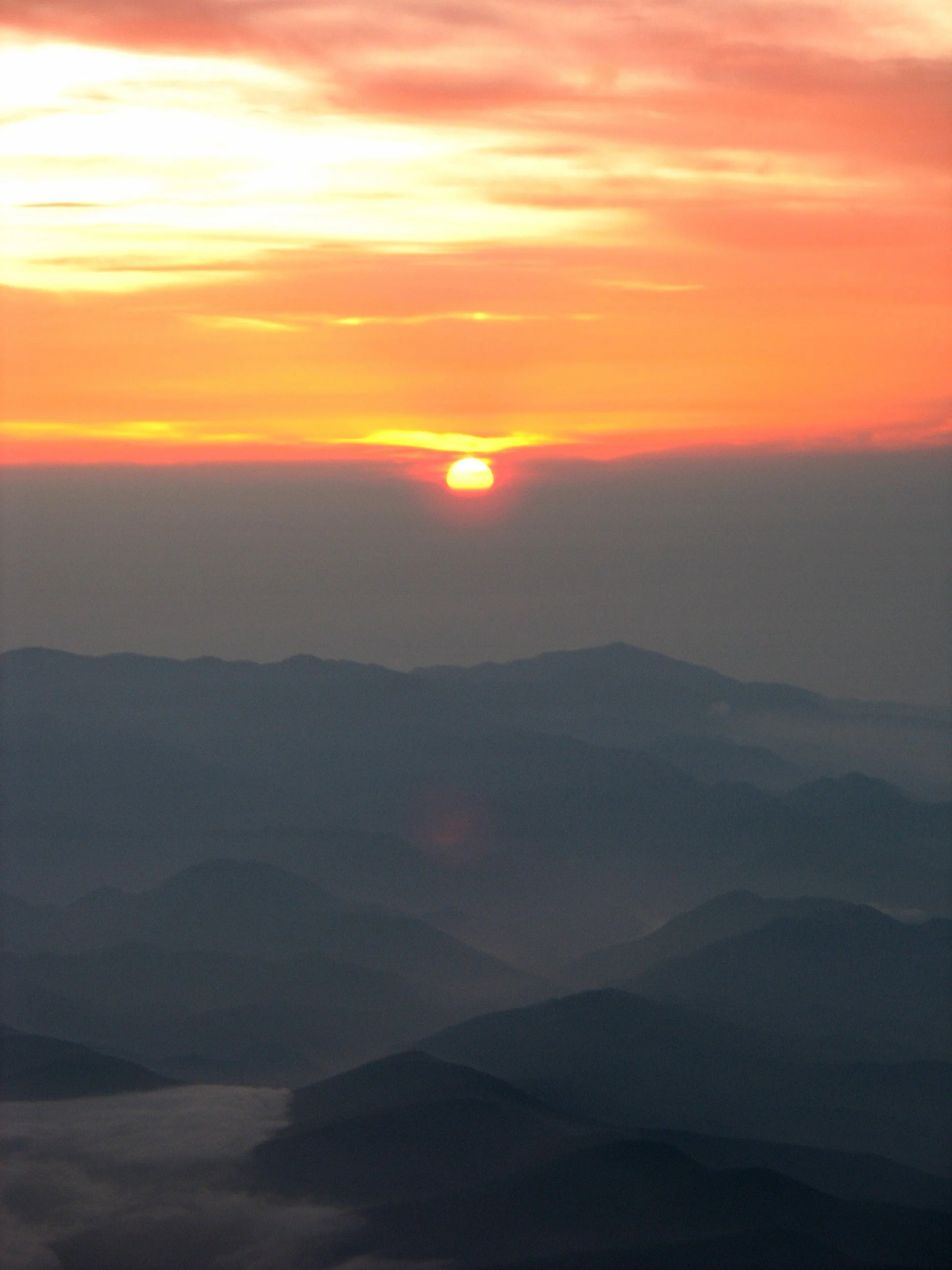 Climbing Mount Fuji, Japan