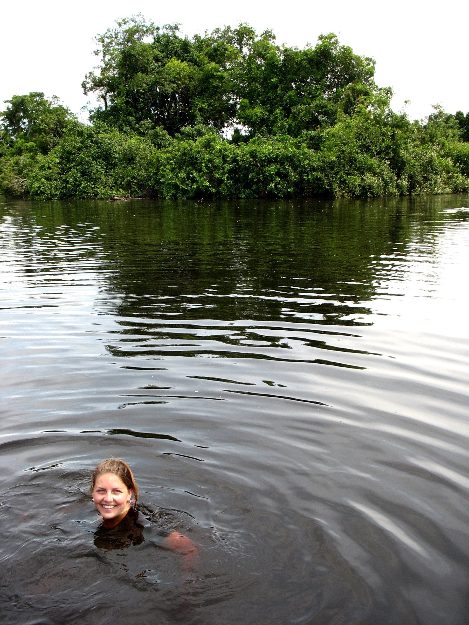 Swimming with pink dolphins in the Amazon, Bolivia