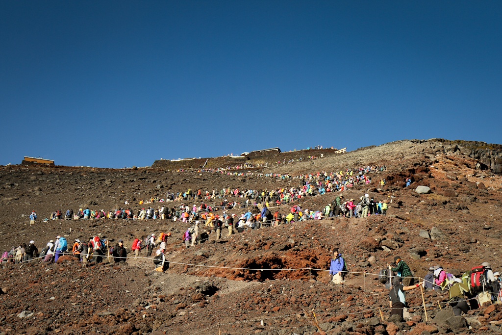 Climbing Mount Fuji, Japan