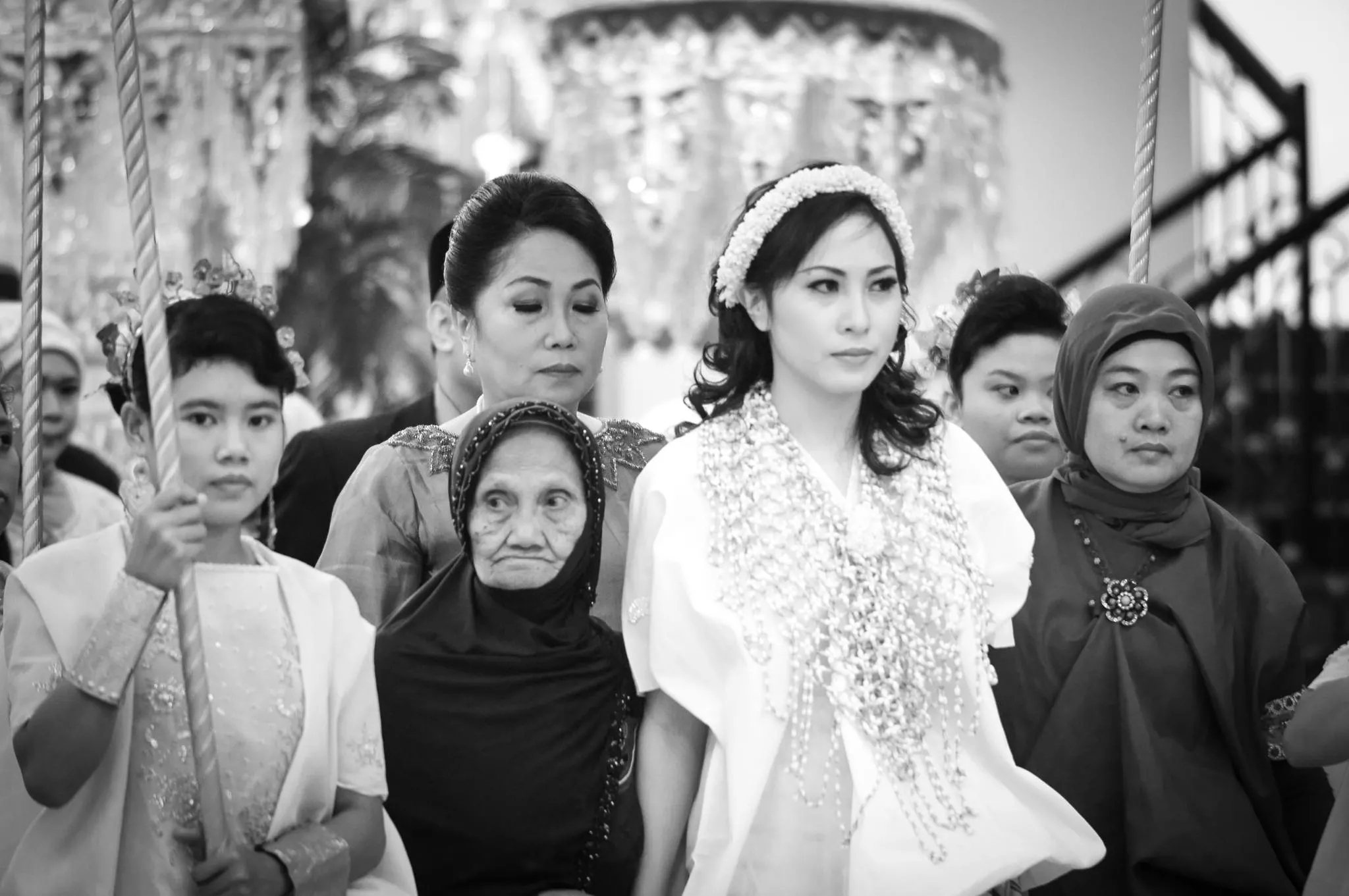 The bride-to-be enters the Mappasili, a cleansing ceremony to prepare her for entering married life.