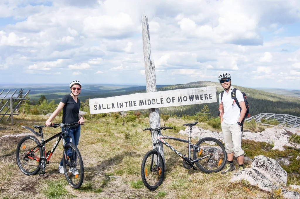 Mountain biking in Salla, Lapland, Finland