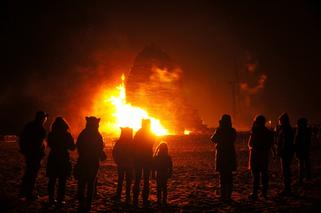 Duindorp New Year's Eve Bonfire, The Hague, Netherlands