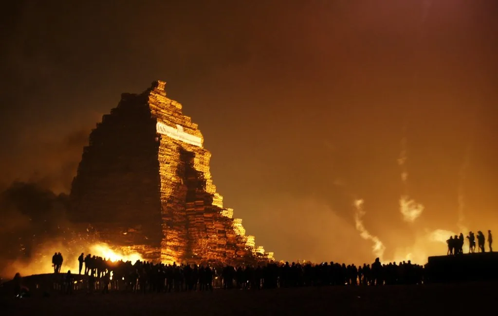 Duindorp New Year's Eve Bonfire, The Hague, Netherlands