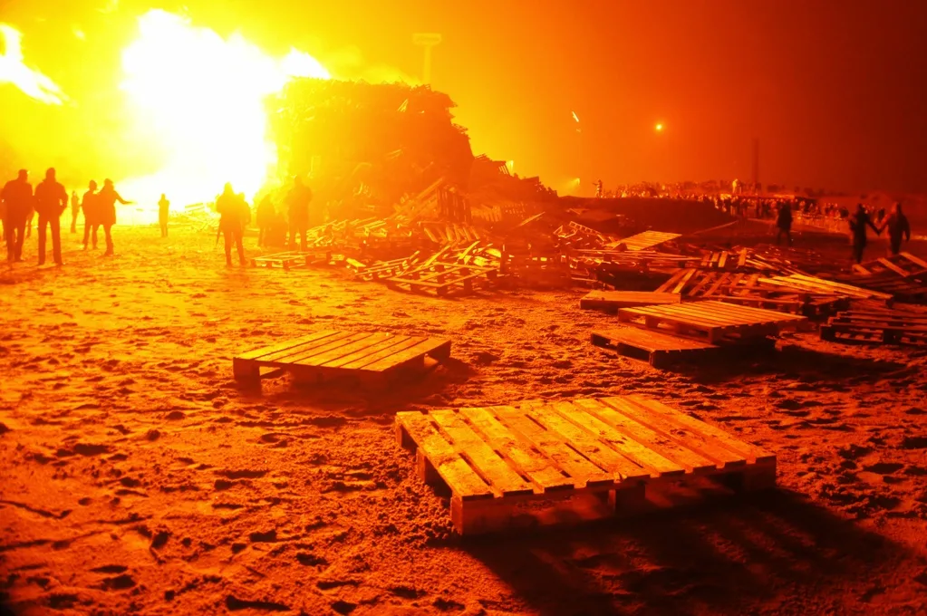 Duindorp New Year's Eve Bonfire, The Hague, Netherlands