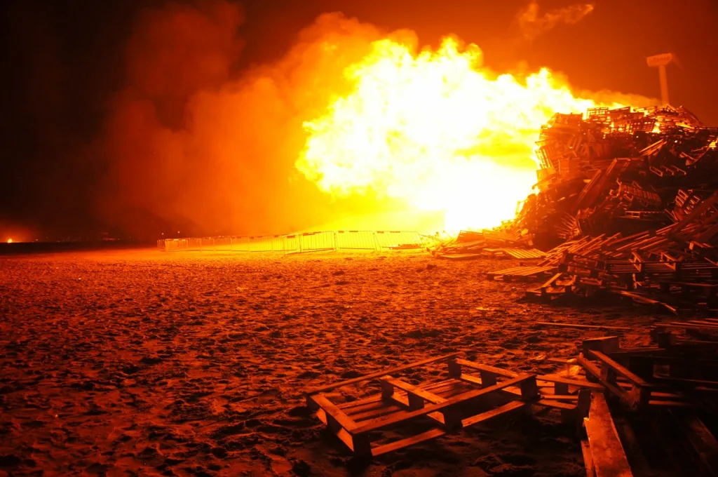 Duindorp New Year's Eve Bonfire, The Hague, Netherlands