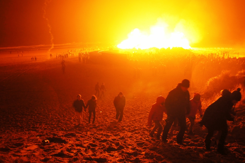 Duindorp New Year's Eve Bonfire, The Hague, Netherlands