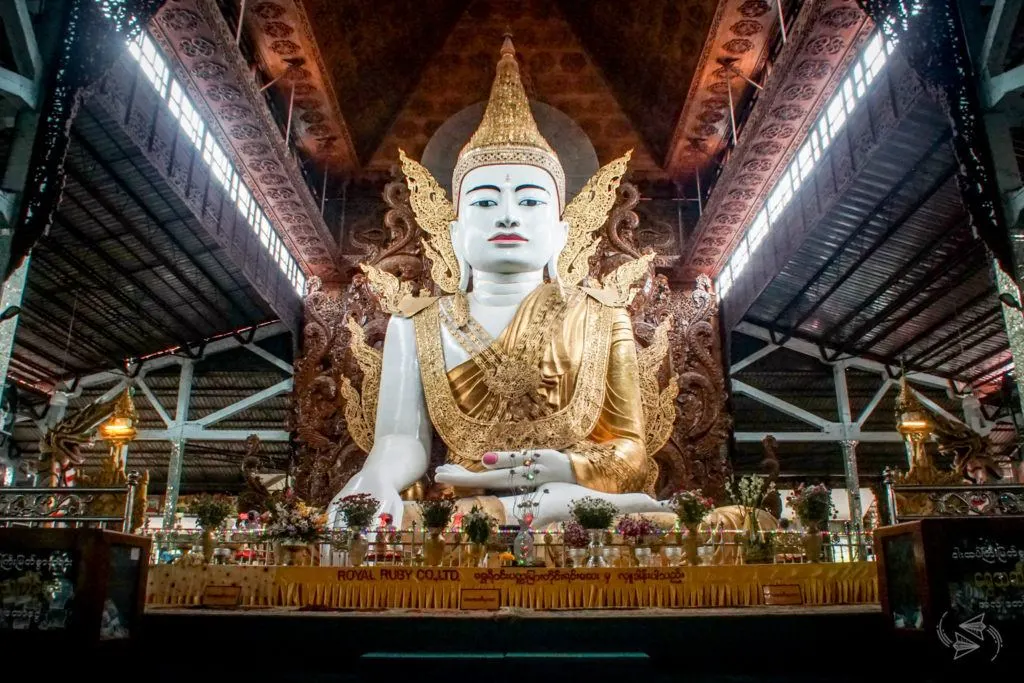 Ngahtatgyi Temple Seated Buddha Yangon Myanmar