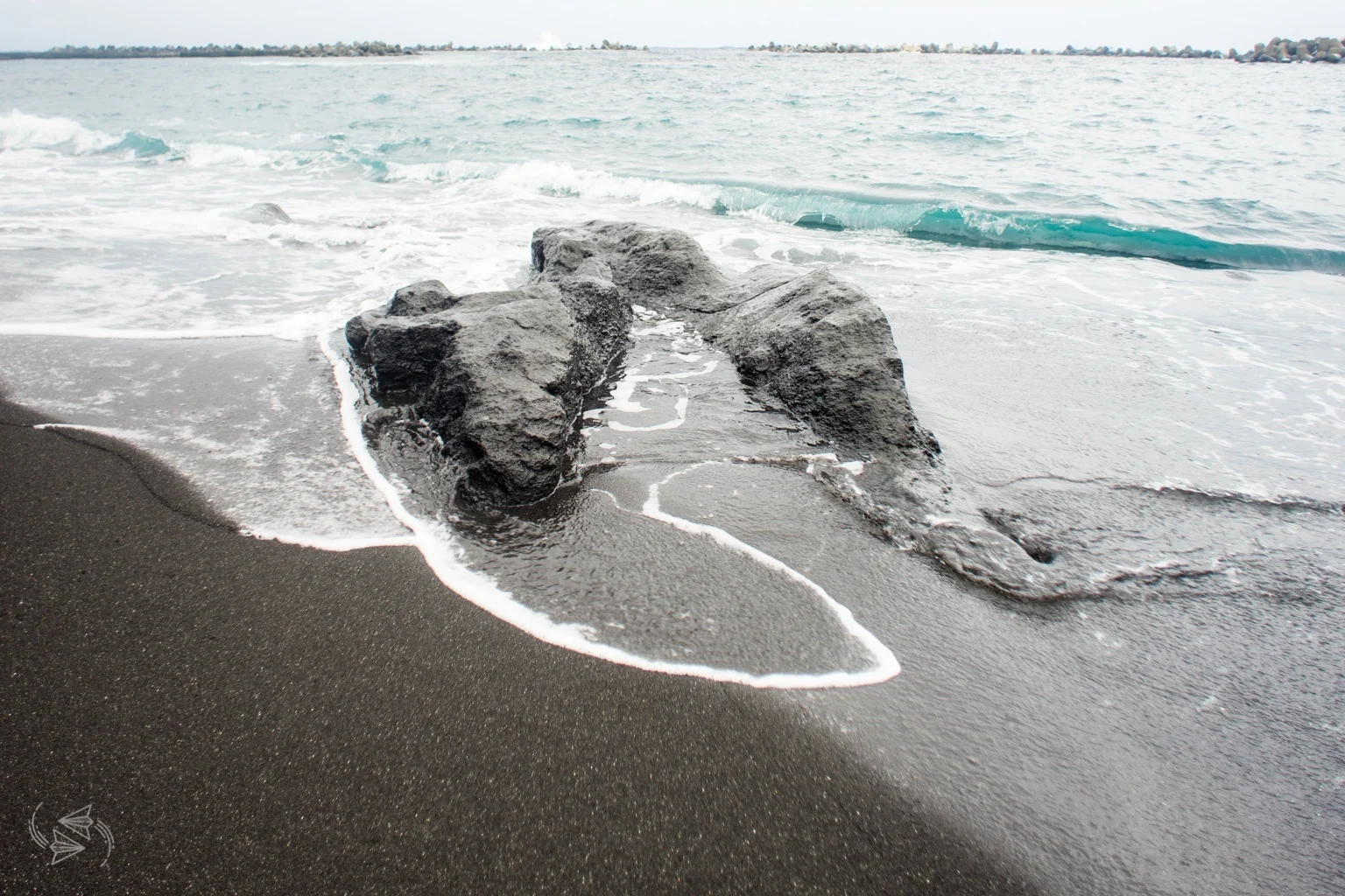 hachijojima black sand beach tokyo japan