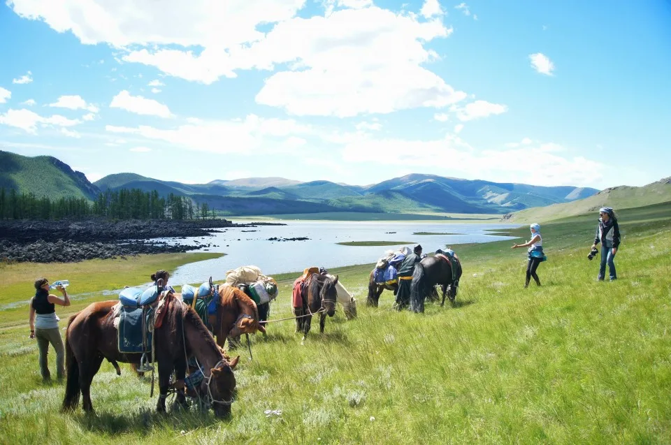 Horse riding, Central Mongolia