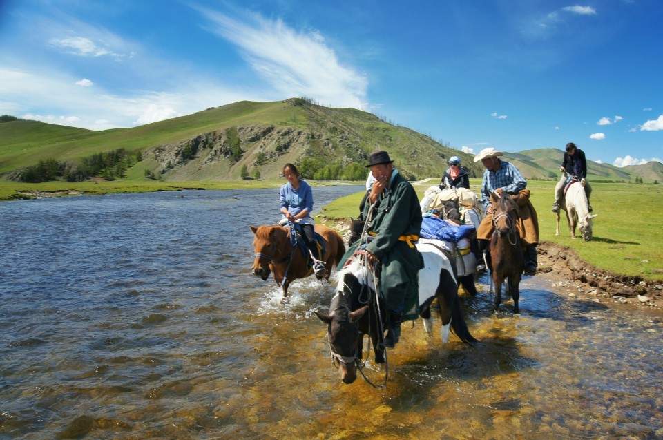 Horse riding, Central Mongolia