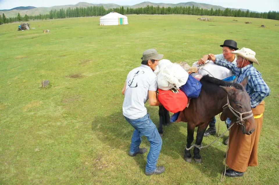 Horse riding, Central Mongolia