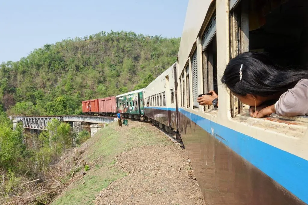 myanmar travel slow train from thazi