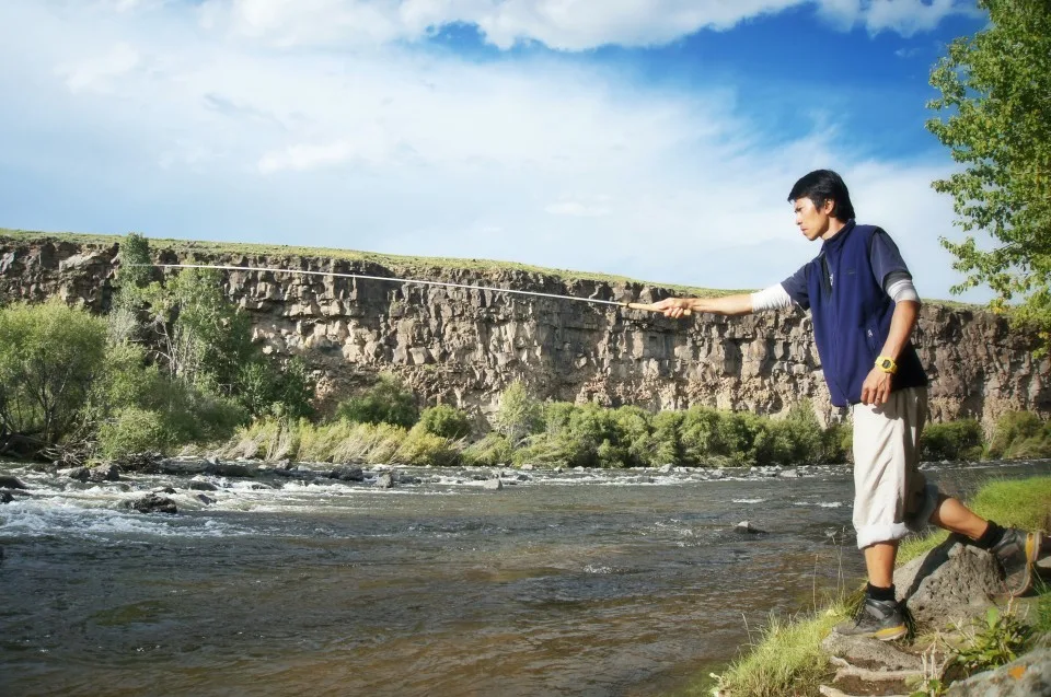 Fishing on the Orkhon River