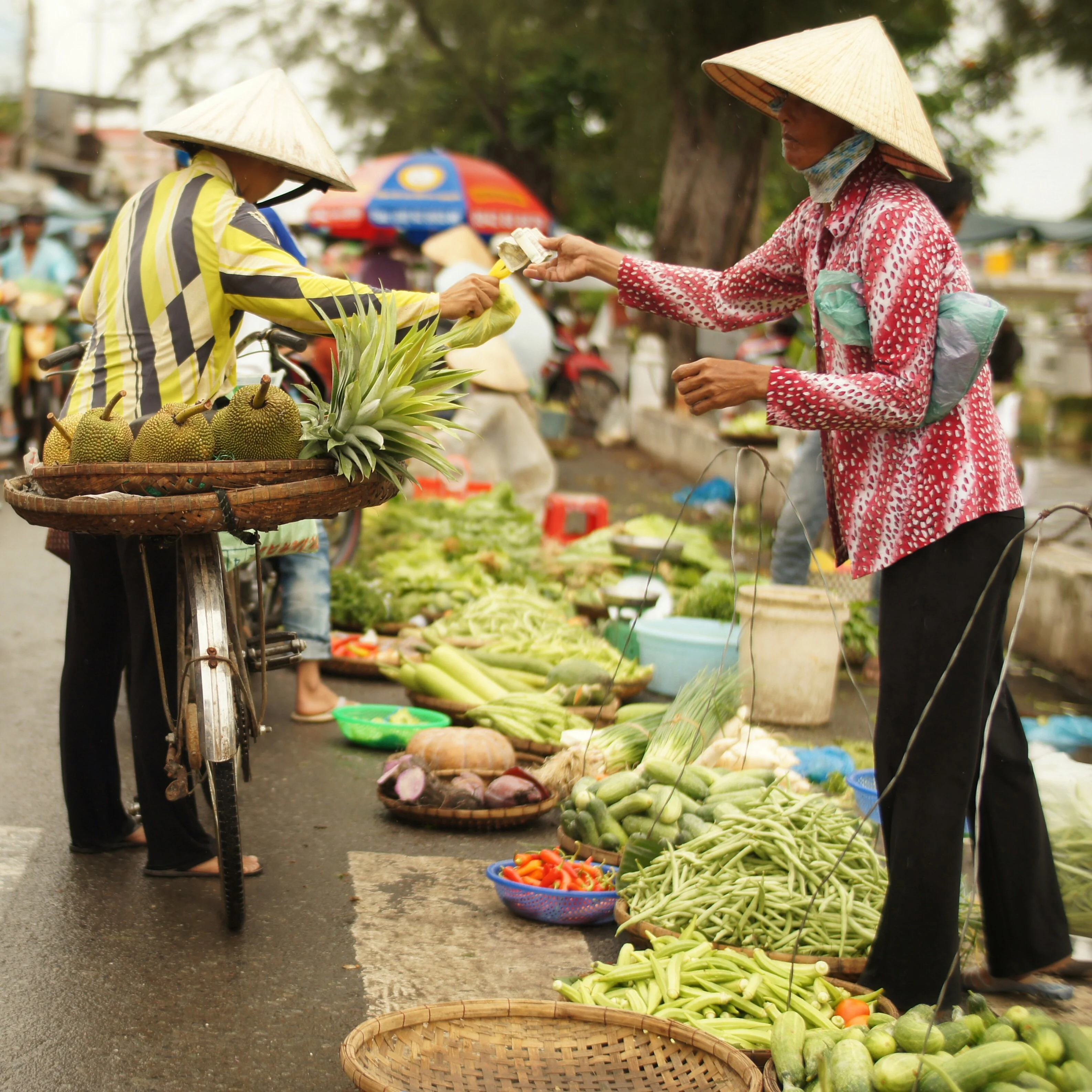 Buying and selling. Tra Vinh Market, Vietnam